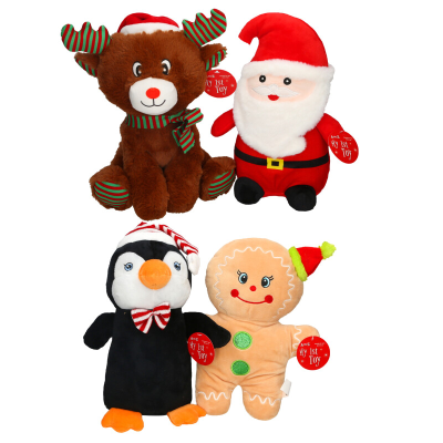28CM CHRISTMAS SOFT TOYS (4 ASST)