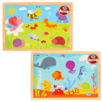 BUG/SEALIFE WOODEN JIGSAW PUZZLE (2ASST)