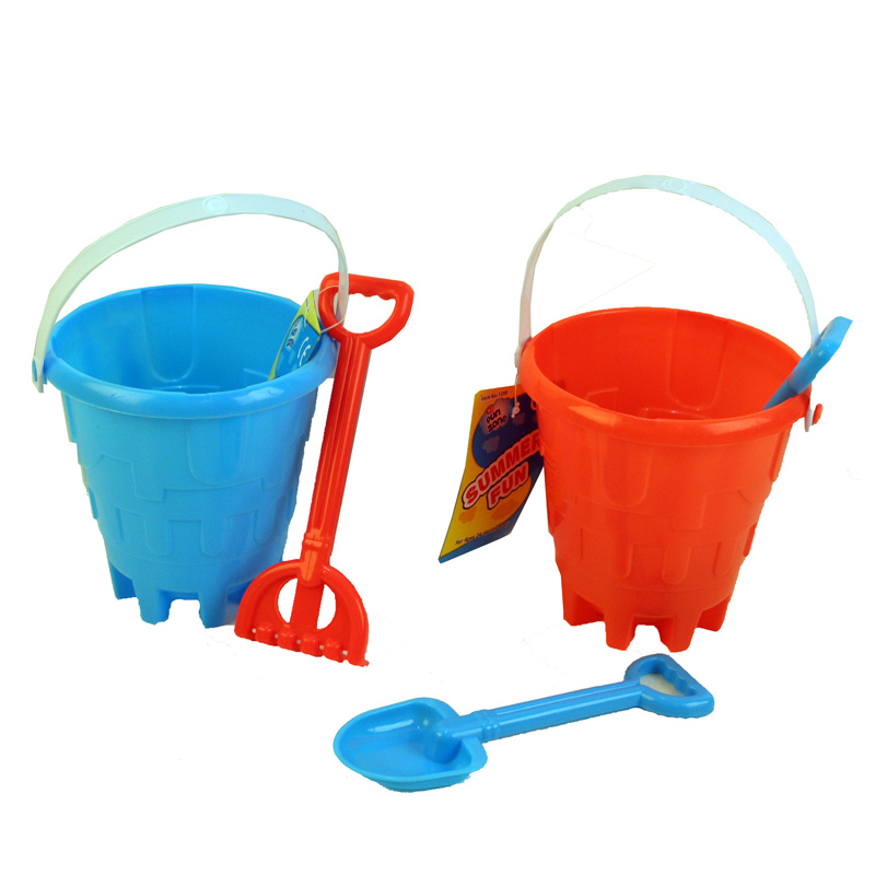 A Bucket Containing Water Of Depth 15cm Castle Bucket With Rake Or Spade | Padgett Bros (A to Z)