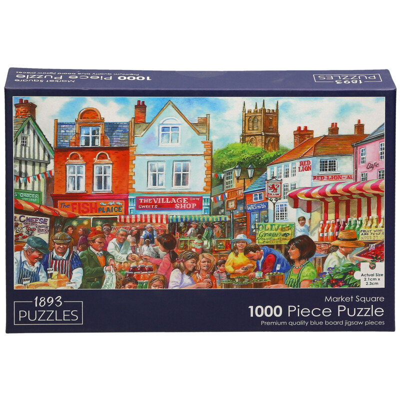 Market Square 1000 Pce Jigsaw Puzzle Padgett Bros (A to Z)