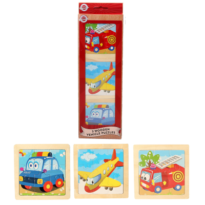 WOODEN 3PCS PUZZLE (VEHICLE)