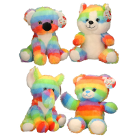 26CM SOFT RAINBOW ANIMALS (4 ASST)