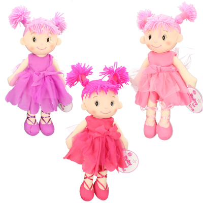 36CM BALLERINA RAG DOLL (3 ASSTD)