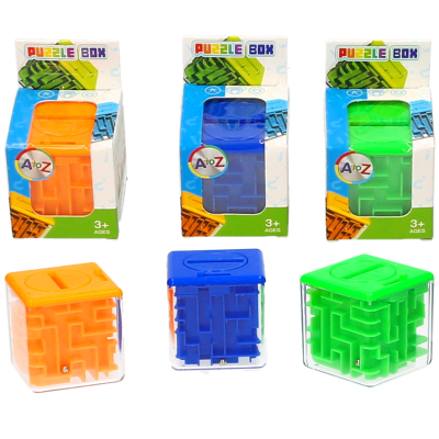 PUZZLE MONEY BOX  (3 ASSTD)