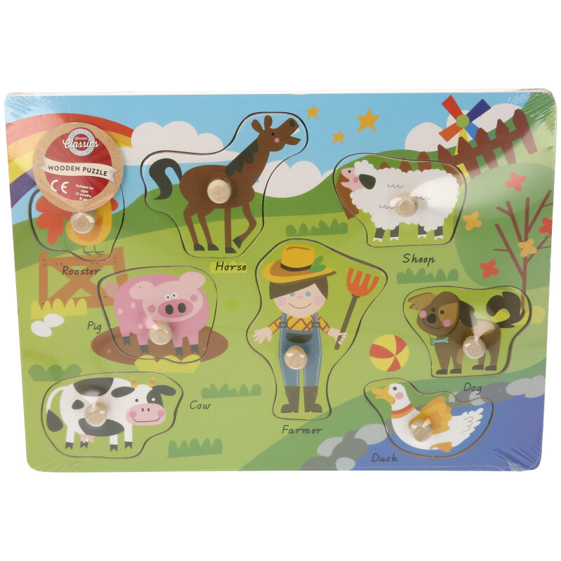 Farm Chunky Peg Puzzle Padgett Bros (A to Z)