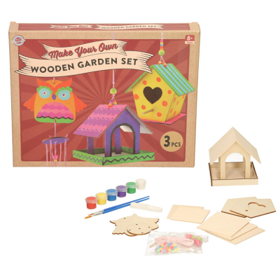 MYO WOOD BIRD FEEDER HOUSE & WINDCHIME