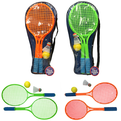 TWIN RACKET WITH SHUTTLECOCK AND BALL