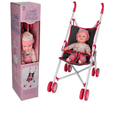 DOLL + BUGGY IN BOX