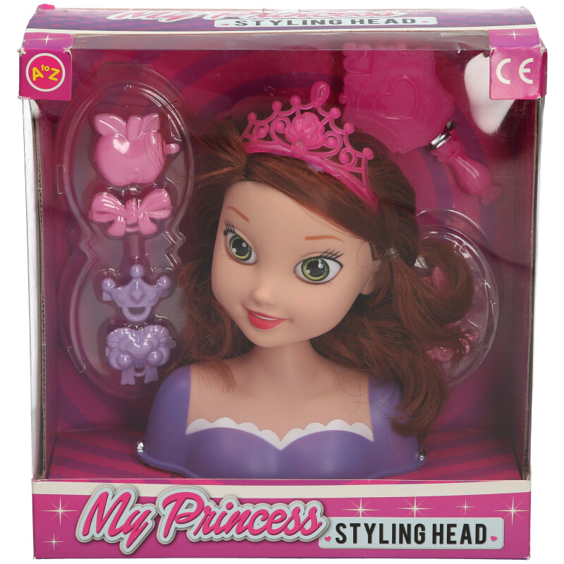 Testa Da Acconciare Principessa Cenerentola Princess - Con Accessori Per Pettinatura, Gioco Per Bambine - Foto 3