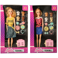 TEEN DOG WALKER DOLL 30CM (2 ASST)