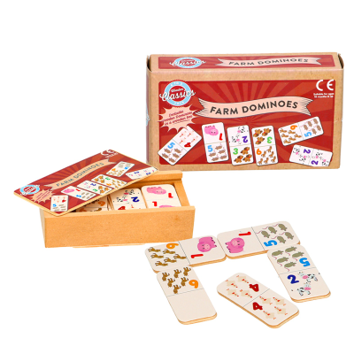 WOODEN FARM DOMINOES