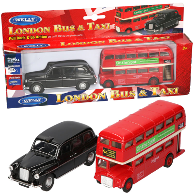 LONDON TAXI & BUS PULL BACK