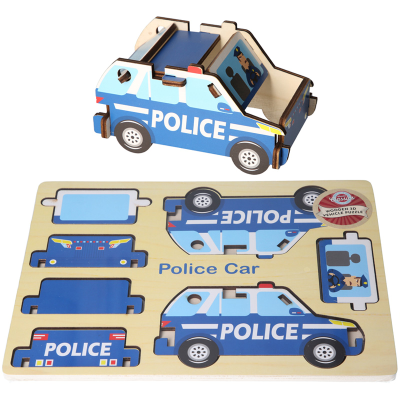 WOOD 3D PUZZLE - POLICE