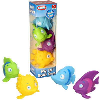 BATH TOYS 4 PCS FISH