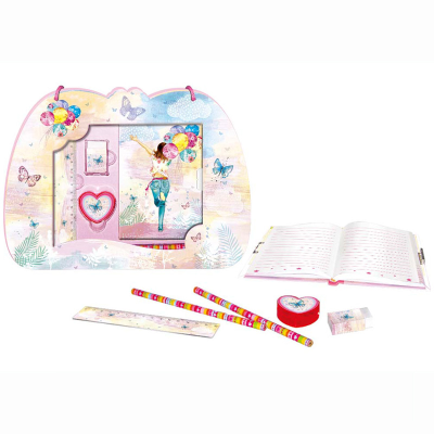 GIRLS BALLOONS STATIONERY SET