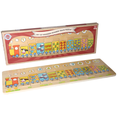 WOODEN PUZZLE 45X15CM TRAIN