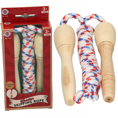 WOODEN ADJ SKIP ROPE (2MTR)