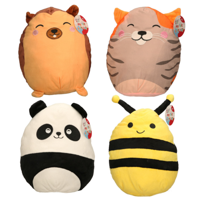 22CM SOFT ROUND ANIMALS (4 ASST)