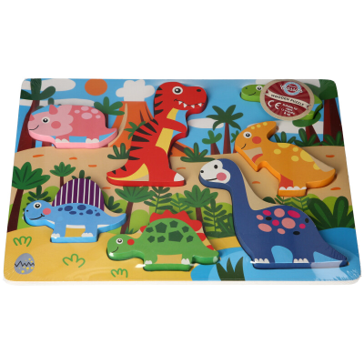WOOD CHUNKY PUZZLE DINO