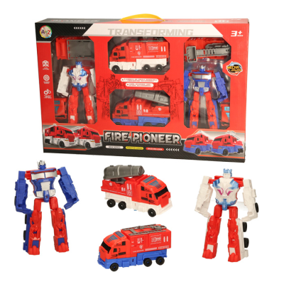 4PC TRANSFORMING FIRE ROBOTS