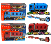 Folding Launch Truck with 4 Metal Cars (2 asstd)
