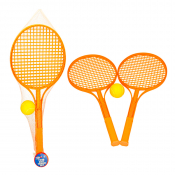 Tennis Racket Plastic Twin Pack with EVA Ball