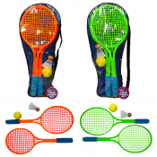 Racket Set with Ball & Shuttlecock Twin Set in Bag (2 asstd)