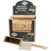 Wooden Traditional Dominoes in Case in CDU