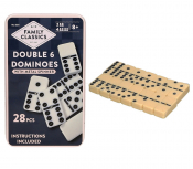 Double 6 Traditional Dominoes in Tin