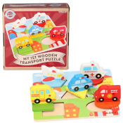 Wooden 3D Vehicle Puzzle 5pcs