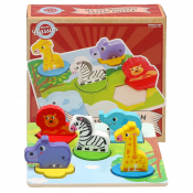 Wooden 3D Safari Puzzle 5pcs