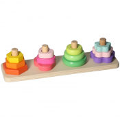 Wooden Stacking Shapes Tower