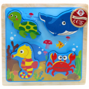 Wooden Chunky Sealife Puzzle 4pcs