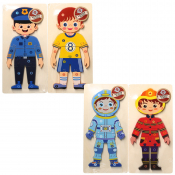 Wooden Character Puzzle (4 asstd)