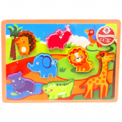 Wooden Chunky Safari Puzzle 7pcs