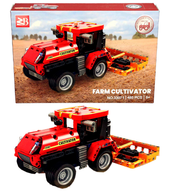 Farm Tractor & Plough Block Set 485pcs