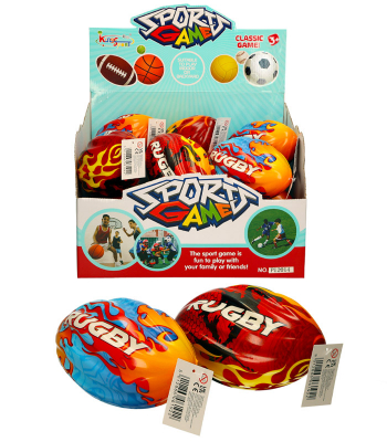 Mini Rugby Ball PU Material in CDU (2 asstd)
