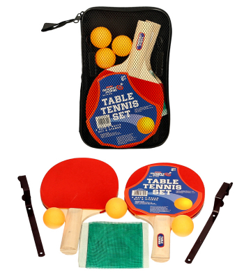 Table Tennis Set with Net & Stand in Zip Bag