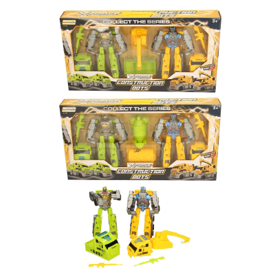 Robot Transforming Twin Construction Vehicle Set (2 asstd)