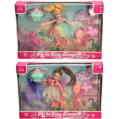 Fairy Doll 15cm with Unicorn Set (2 asstd)