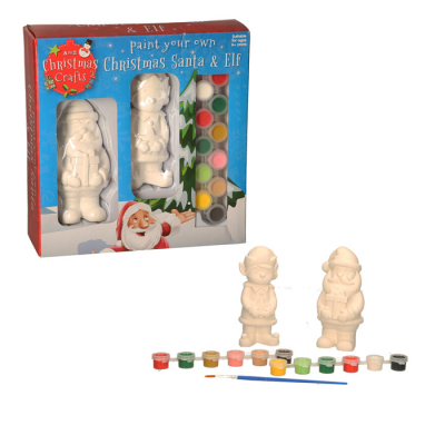 Paint Your Own Christmas Santa & Elf