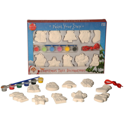 Paint Your Own Christmas Decorations (10pcs)