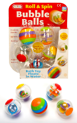 Roll & Spin 5pcs Bubble Balls 6cm